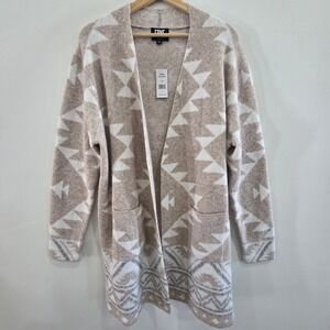 FRYE NWT Cozy Knit Cardigan Sweater Aztec Western Print Womens XL